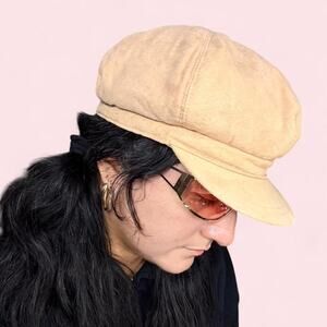 Y2k cream newsboy cap super
